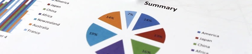 Summary statistics and chart fragments representing the descriptive and inferential foundations of data analysis