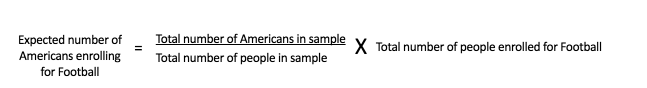 Expected value calculation for American Football cell