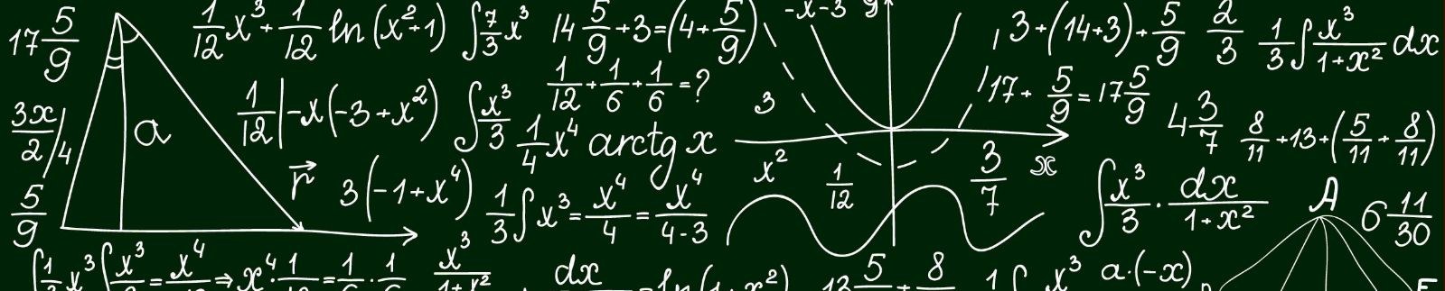 Chalkboard of equations introducing the data exploration and preparation theory pathway