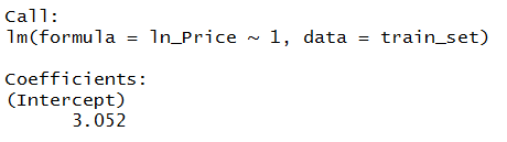 modelnull, the linear model with no features