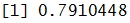Holdout accuracy output: [1] 0.7910448