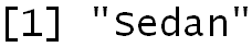 Mode output, Sedan