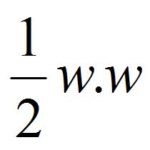 Formula showing one half of w transpose w
