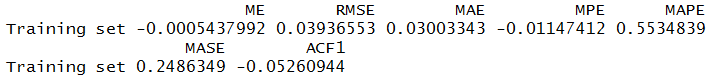 STL accuracy metrics output